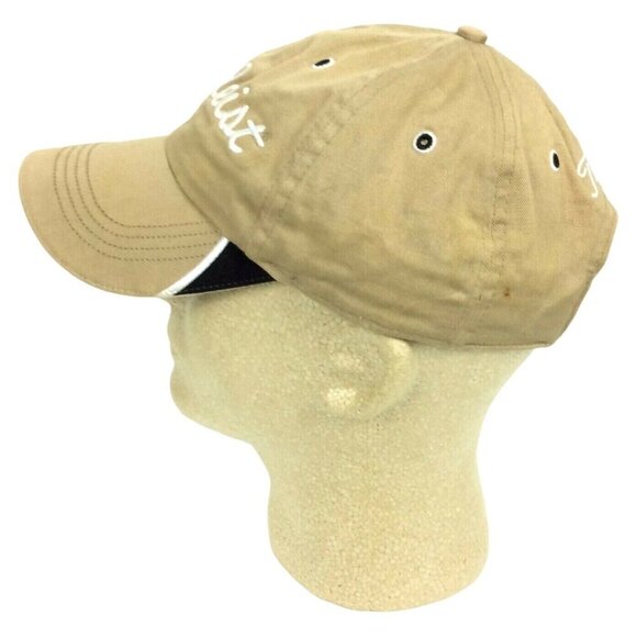Titleist Adjustable Khaki Golf Hat With Embroidered Logo & Curved Bill - Picture 4 of 7